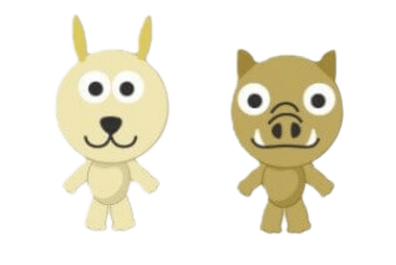 戌と亥のイラスト