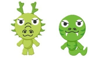 辰と巳のイラスト