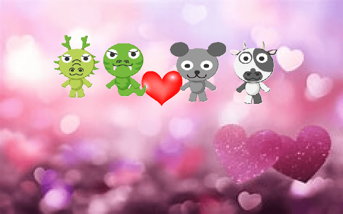 辰巳と子丑のイラスト